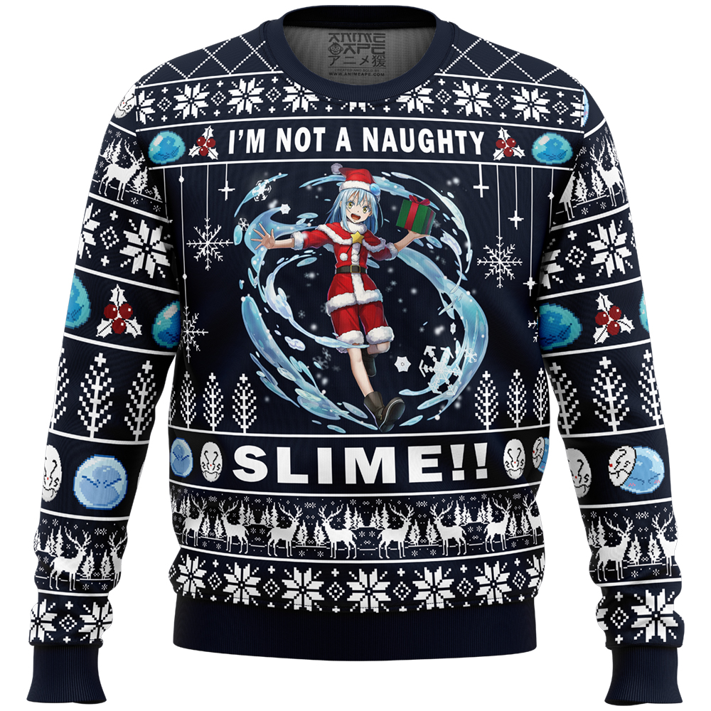 Im Not A Naughty Slime TTIGRAAS Ugly Christmas Sweater FRONT mockup