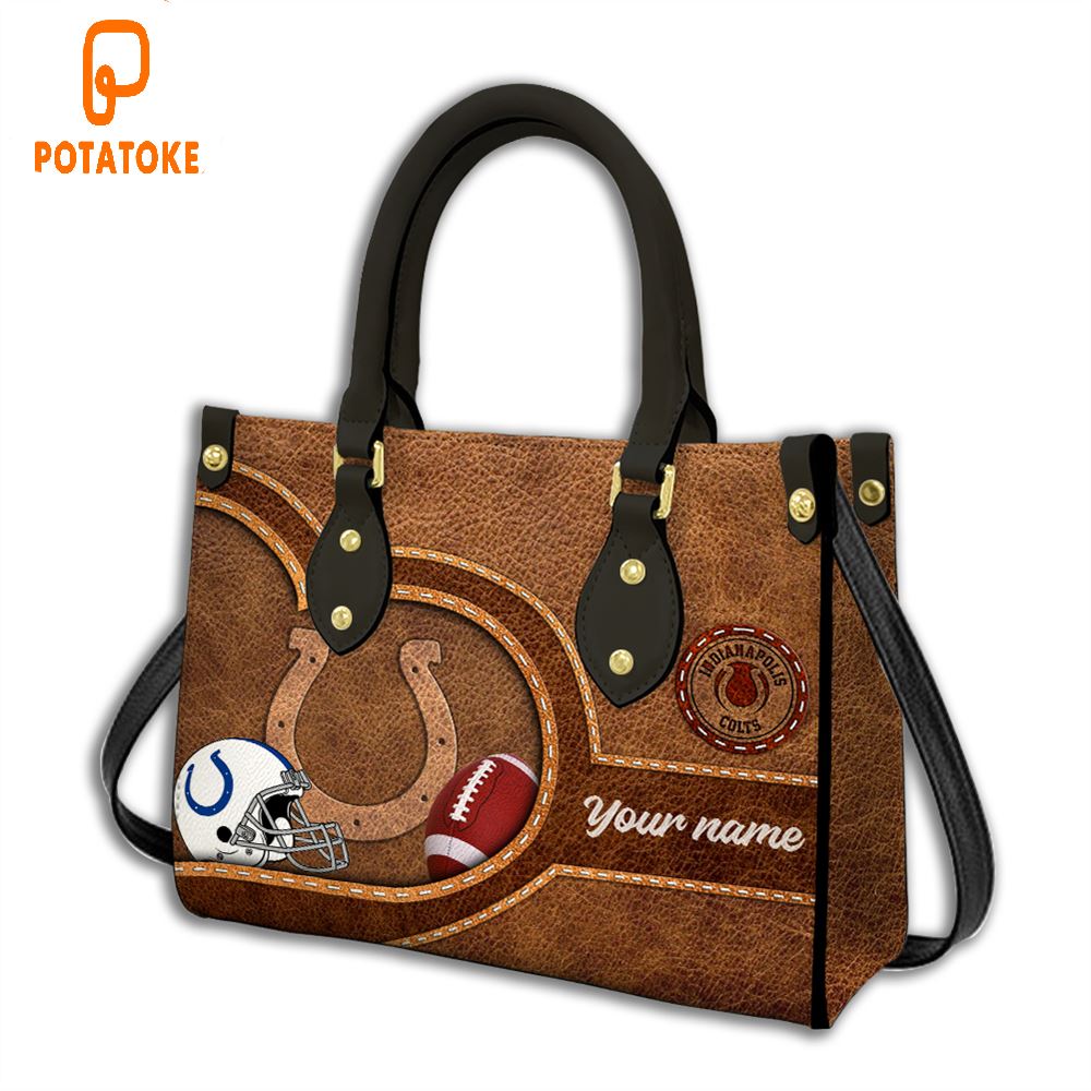 Indianapolis Colts Custom Name NFL Leather Bag