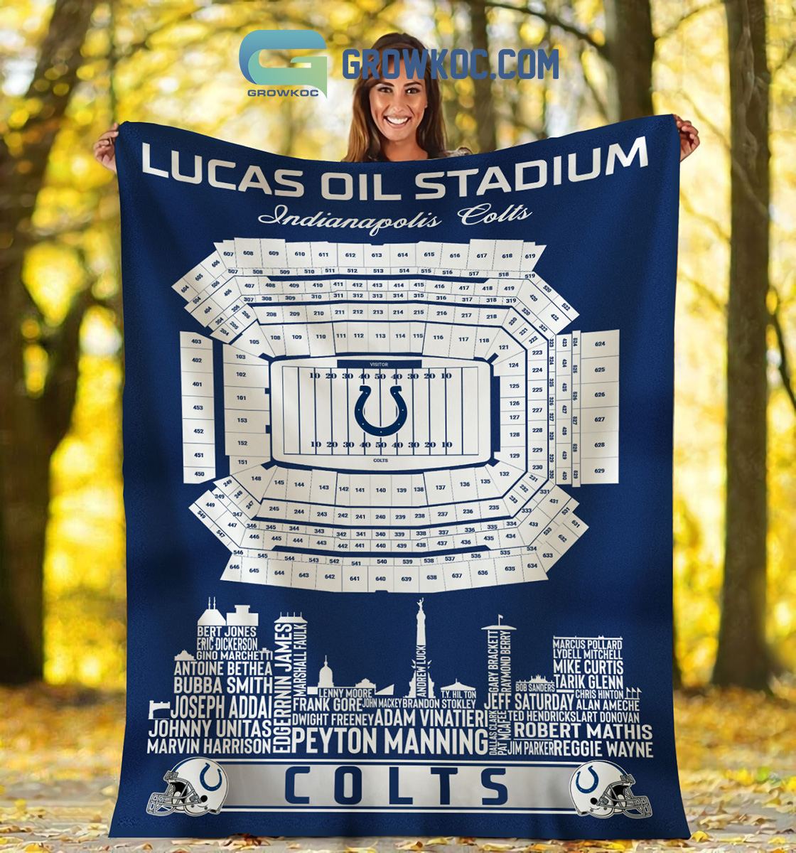 Indianapolis Colts Lucas Oil Stadium Fleece Blanket Quilt2B1 7gpCa