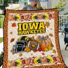 Iowa Hawkeyes NCAA Football Welcome Fall Pumpkin Halloween Fleece Blanket Quilt2B1 t8hxu