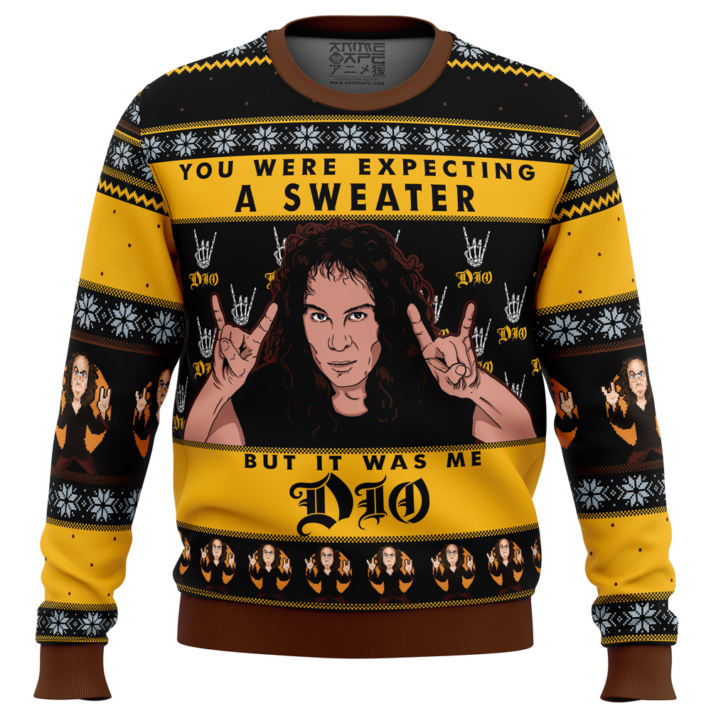 It Was Me Dio Ronnie James Dio PC Ugly Christmas Sweater FRONT mockup