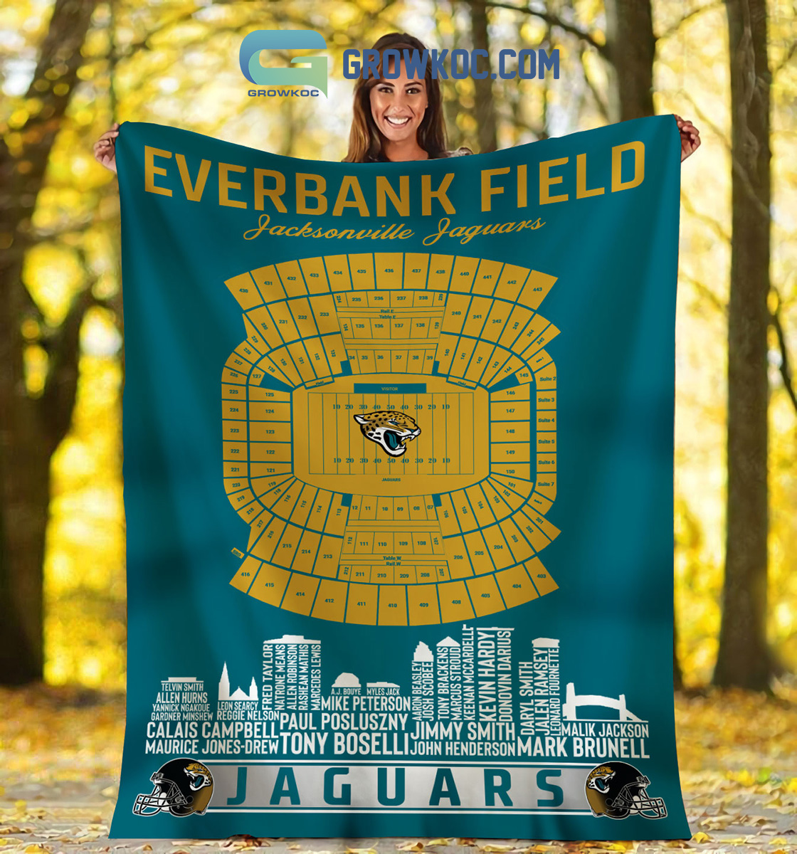 Jacksonville Jaguars EverBank Stadium Fleece Blanket Quilt2B1 MYvn5