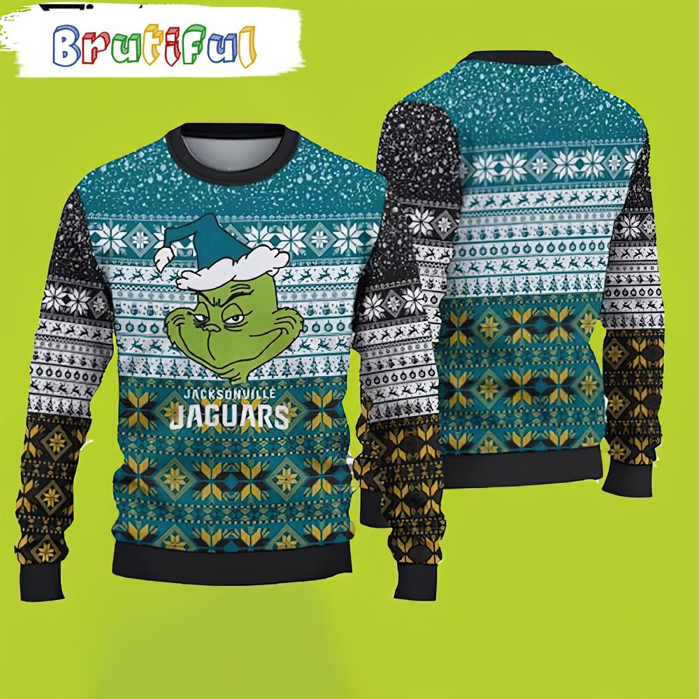 Jacksonville Jaguars Christmas Grinch Christmas Sweater Jaguars Christmas Sweater