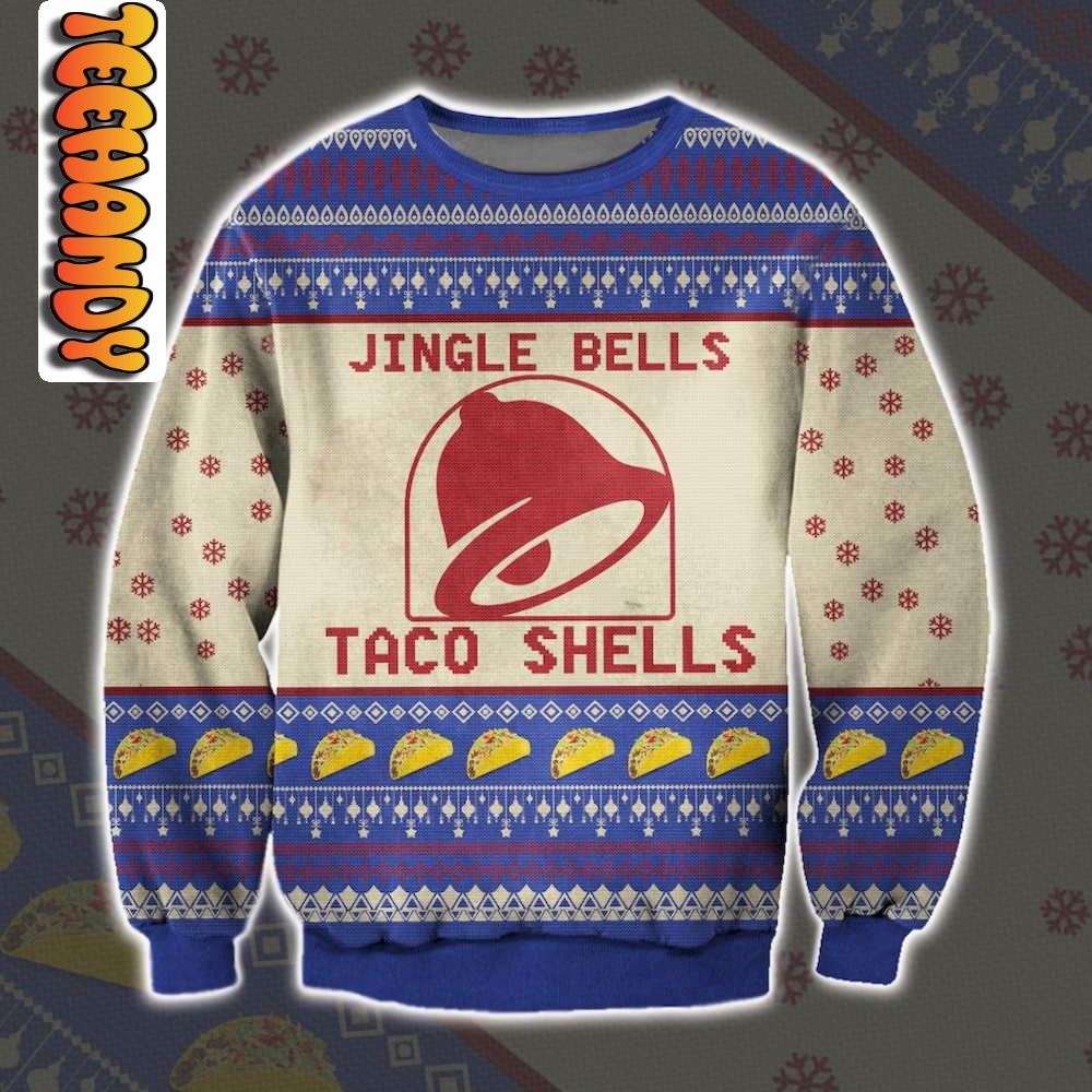 Jingle Bell Taco Shells Christmas Ugly Sweater