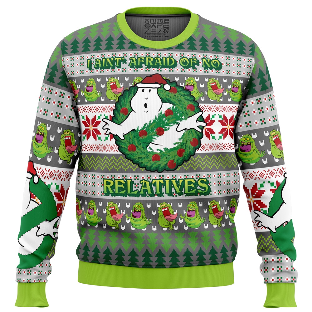 Jinglebusters Ghostbusters PC Ugly Christmas Sweater front mockup