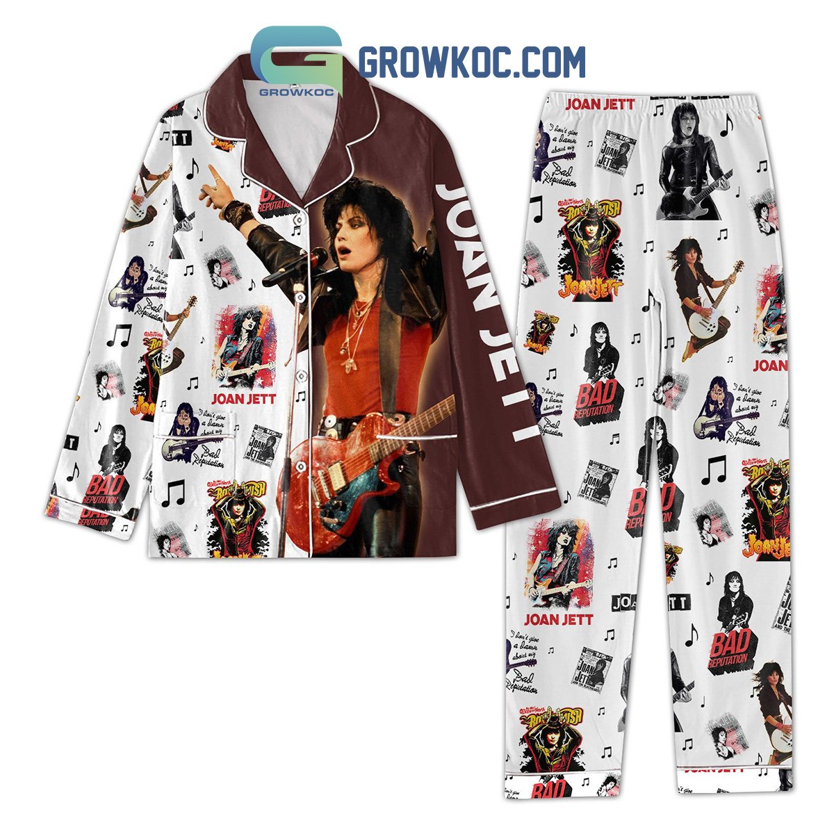 Joan Jett Bad Reputation Polyester Pajamas Set2B1 rg6OQ