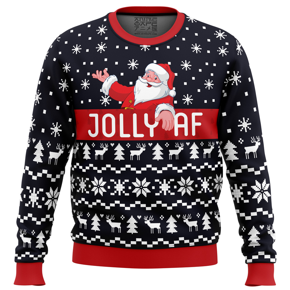 Jolly Af Santa Claus PC men sweatshirt FRONT mockup