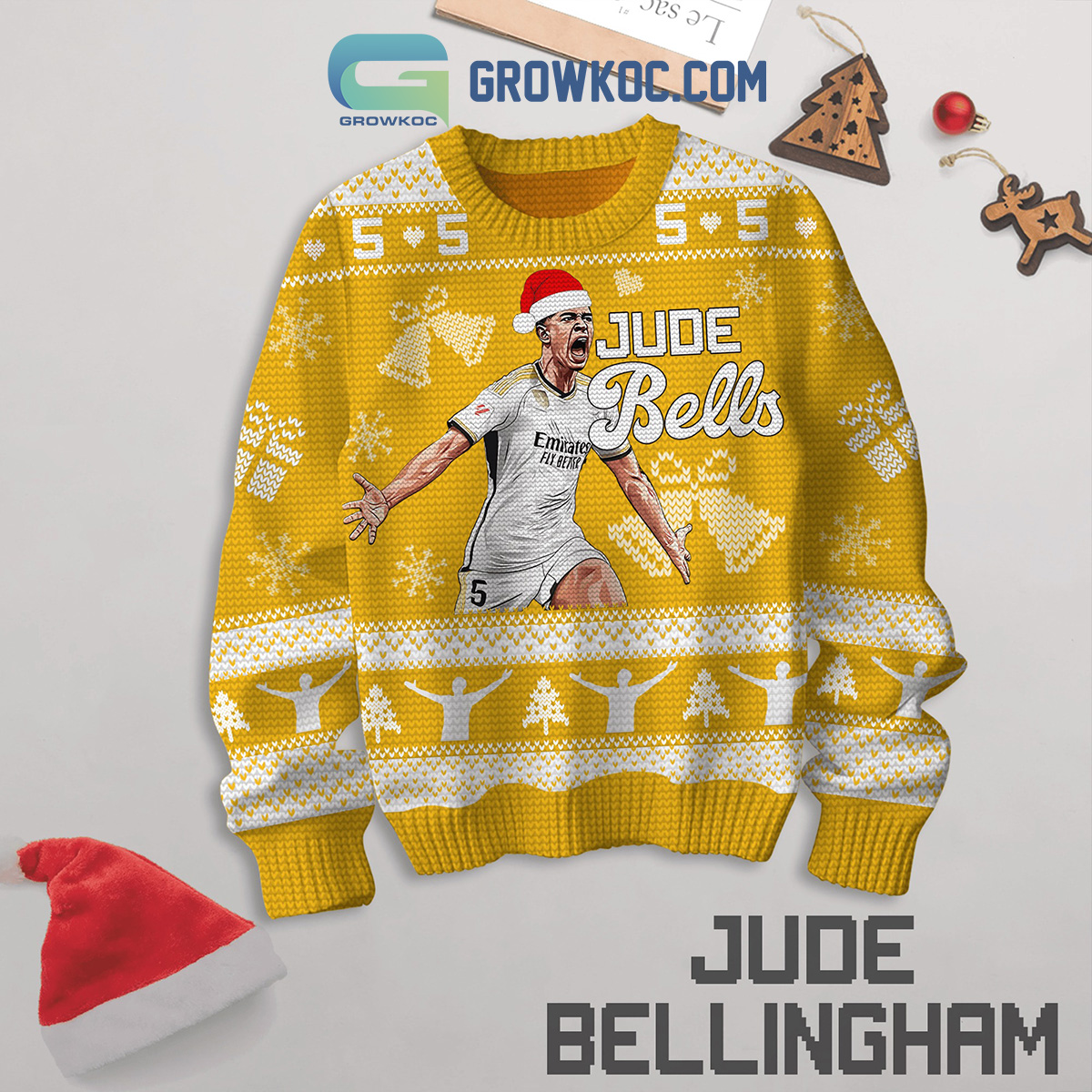 Jude Bellingham Real Madrid Christmas Ugly Sweater2B1 K3UaO