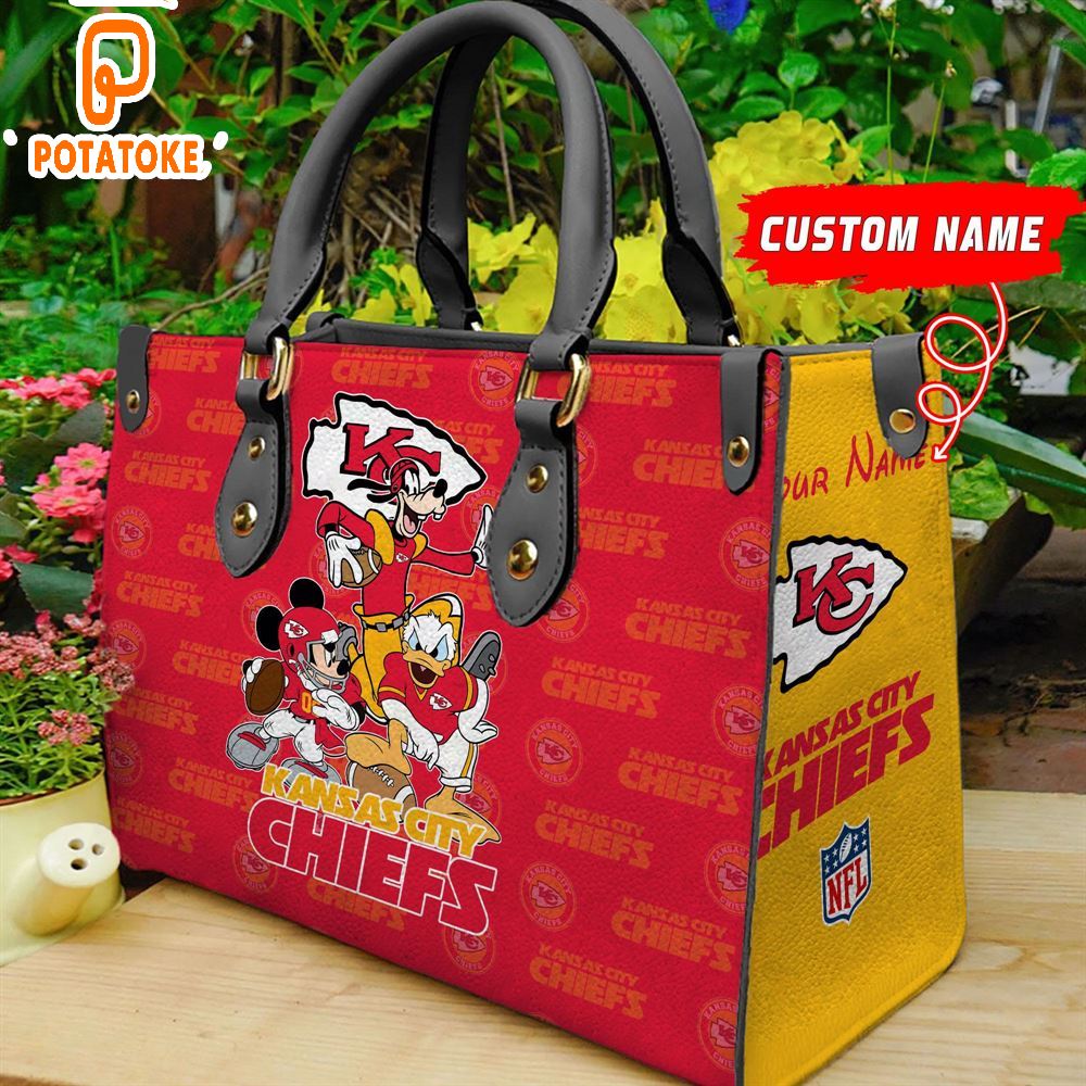 Kansas City Chiefs Disney Women Leather Hand Bag