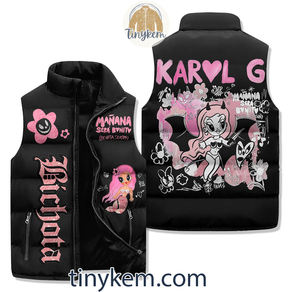 Karol G Bichota Puffer Sleeveless Jacket2B1 JYMlS