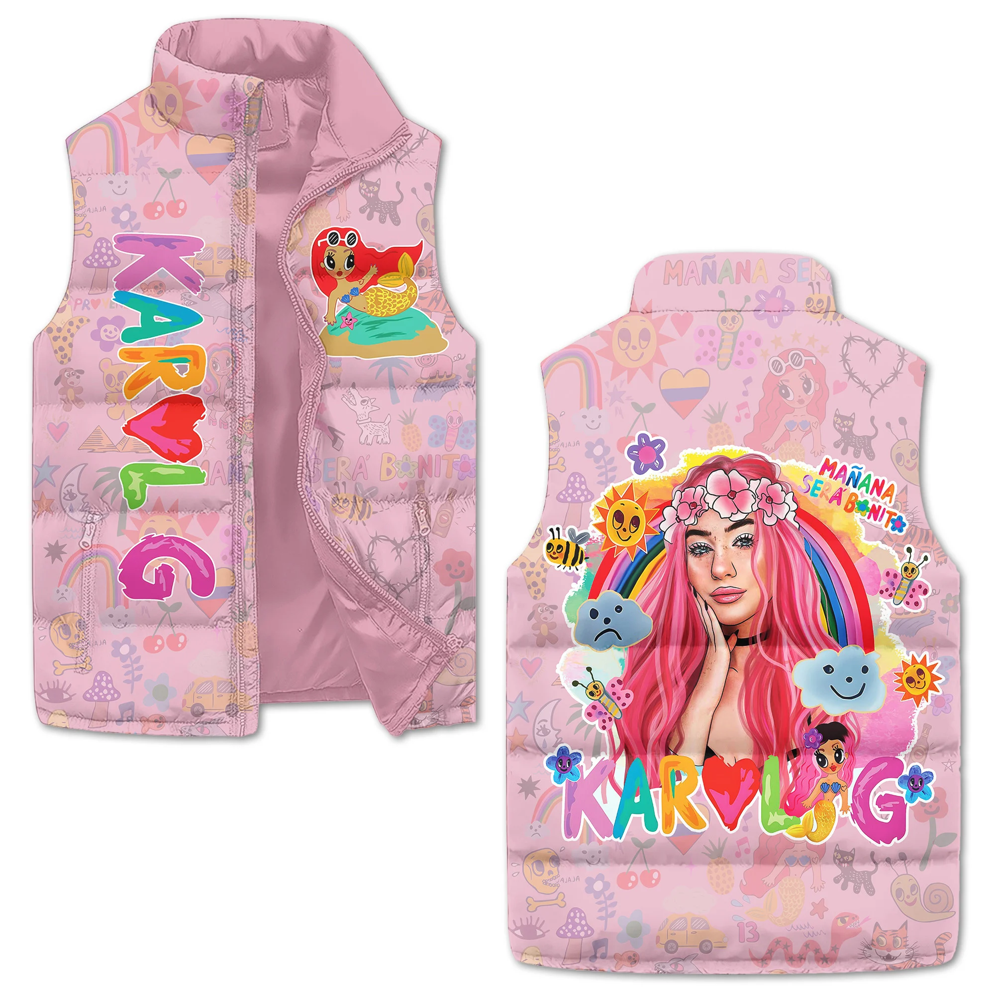 Karol G Puffer Sleeveless Jacket Manana Sera Bonita2B1 NEePl