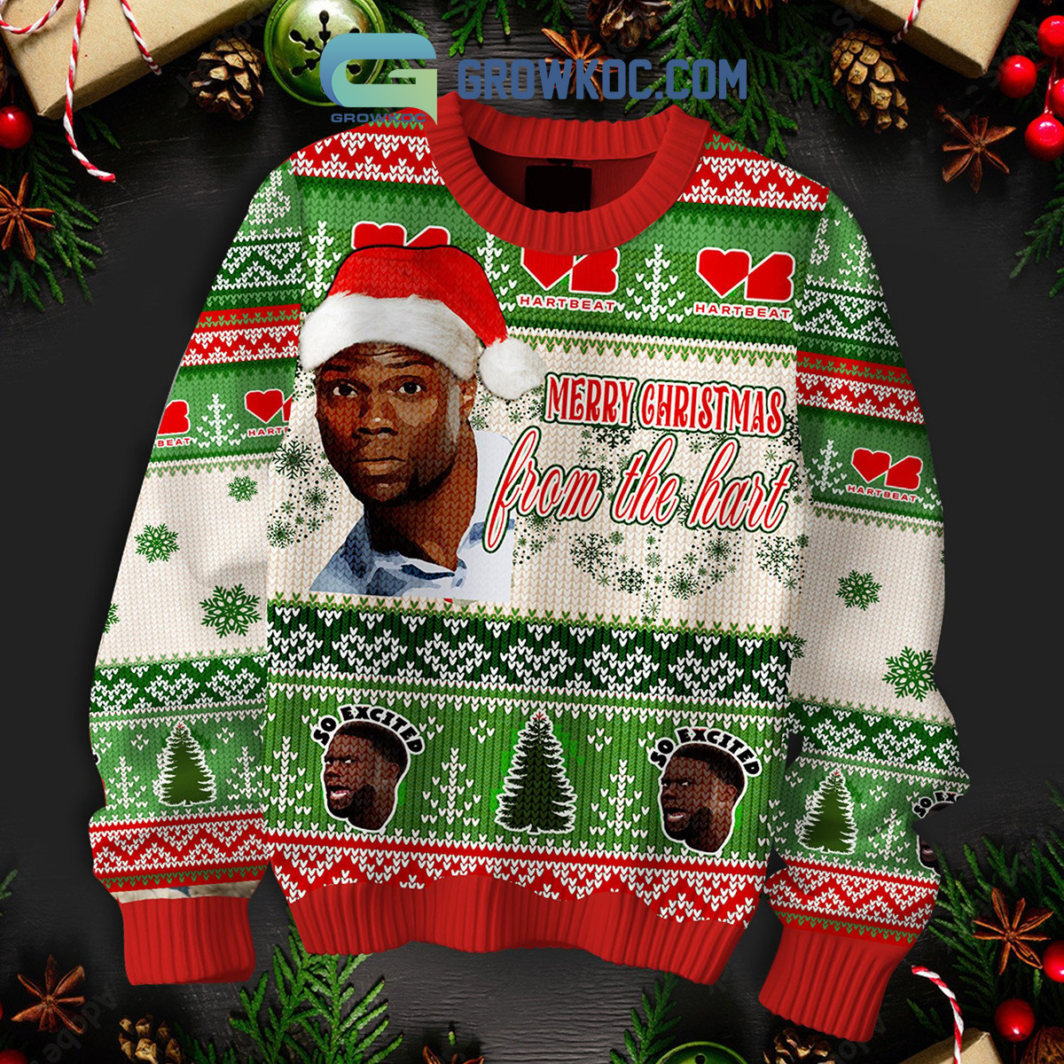 Kevin Hart Merry Christmas From The Hart Ugly Sweater2B1 NY03F