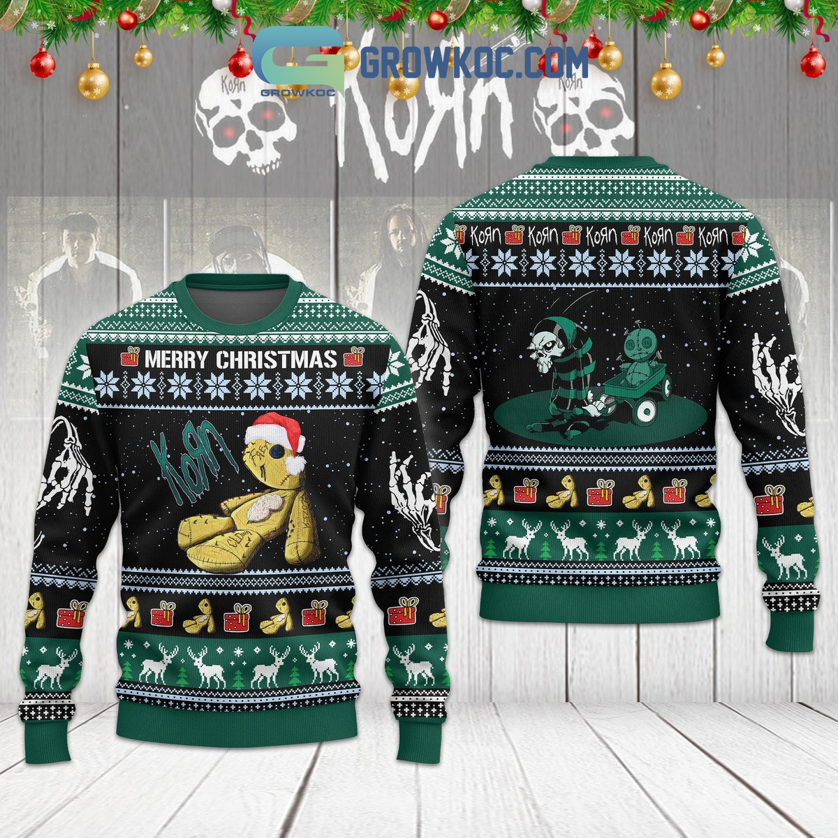 Korn Merry Christmas Ugly Sweater2B1 hPPbz