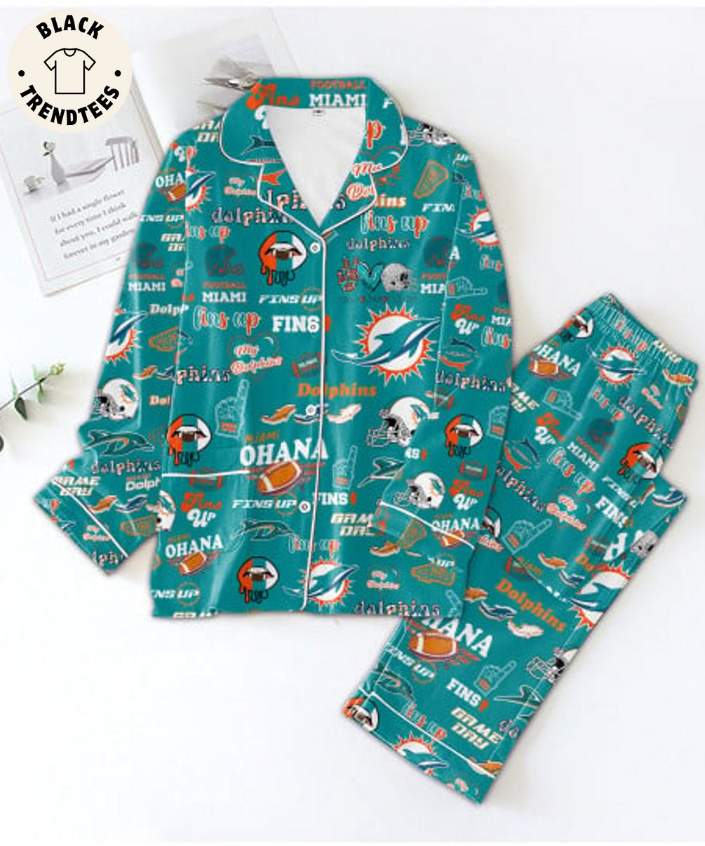 LIMITED Football Miami Fins Up My Dolphins Design Pijamas Set feccf7 0