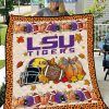 LSU Tigers NCAA Football Welcome Fall Pumpkin Halloween Fleece Blanket Quilt2B1 Om4rk