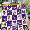 LSU Tigers NCAA Mickey Disney Fleece Blanket Quilt2B1 idEZp