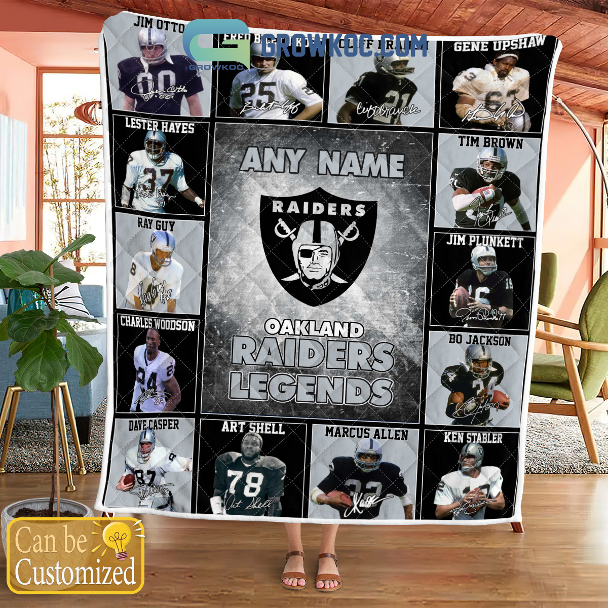 Las Vegas Raiders NFL Legends In History Personalized Fleece Blanket Quilt2B1 y8Qlm