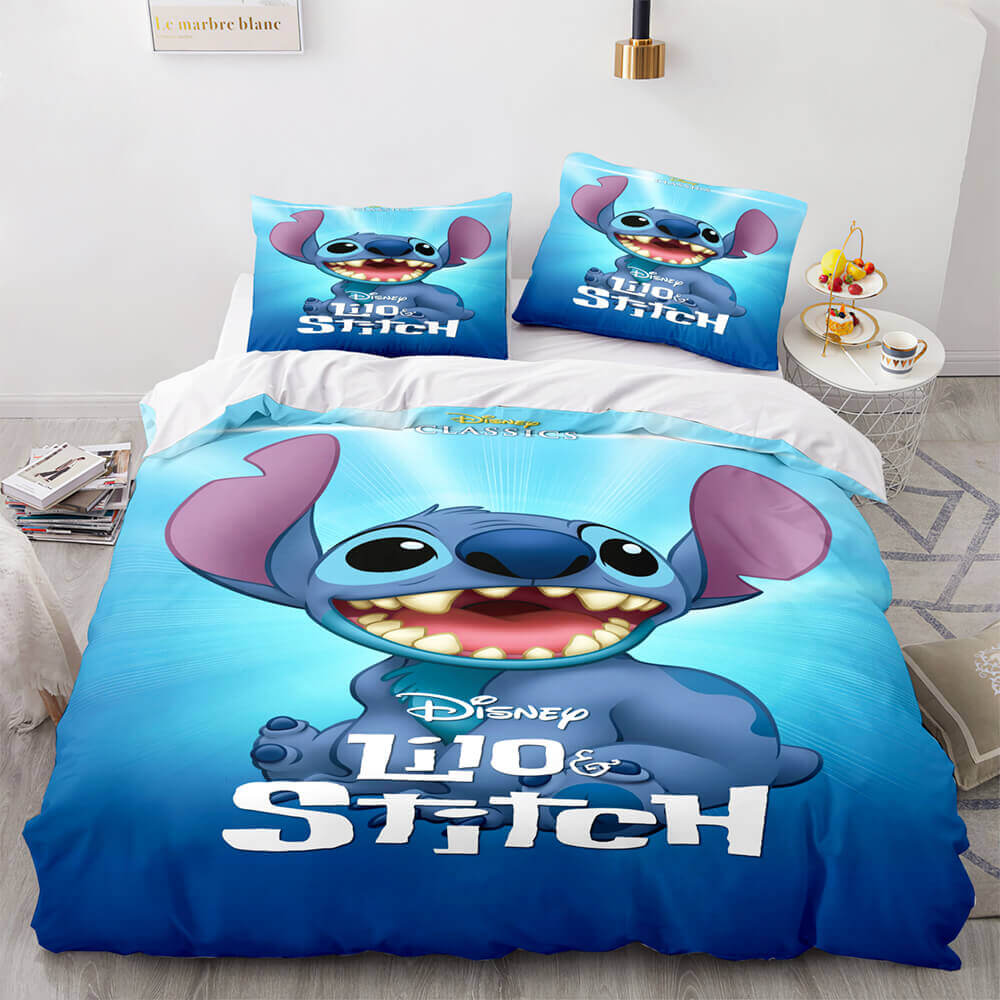 LiloandStitchCosplayComforterBeddingSetDuvetCoversBedSheets 4