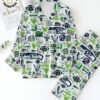 Limited Editon 2023 Seahawks Blitx 12 Seattle Mascot Design White Pijamas Set 4e4395 0