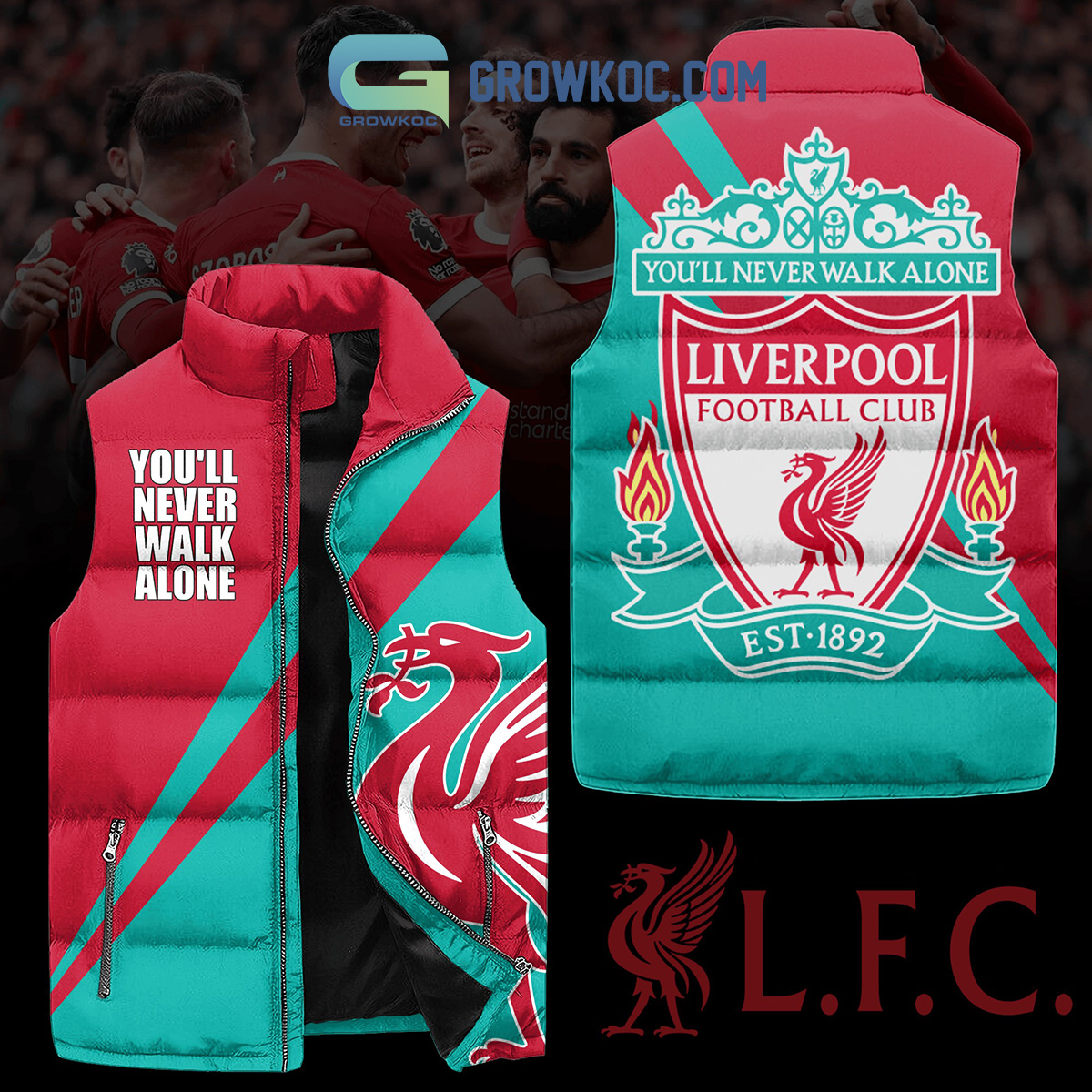 Liverpool Youll Never Walk Alone Sleeveless Puffer Jacket2B1 uubj7