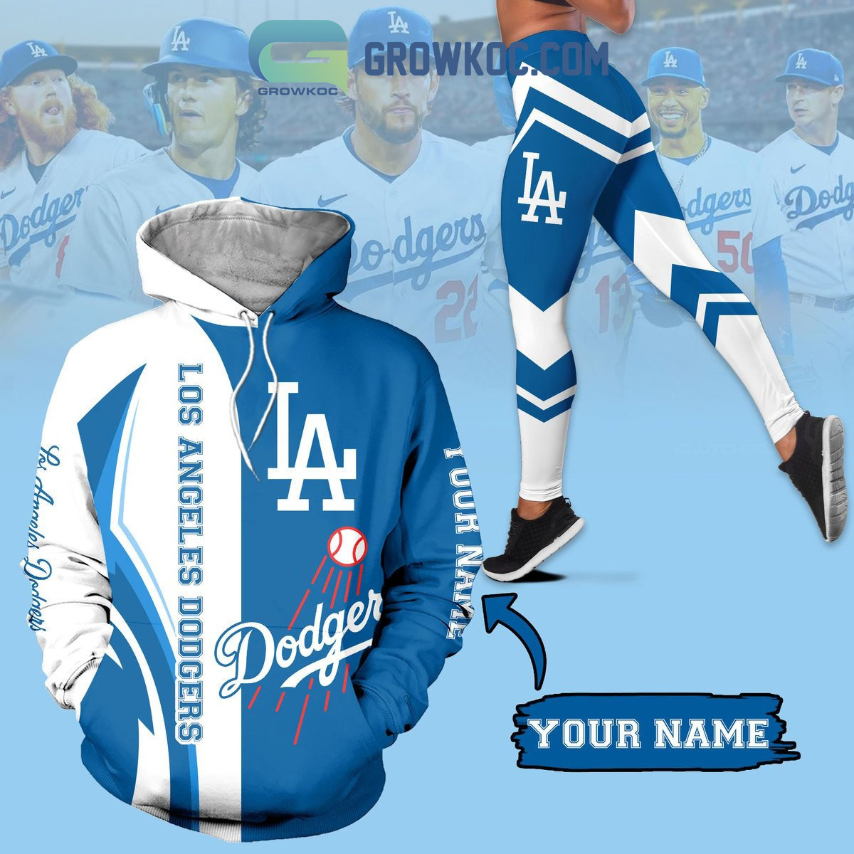 Los Angeles Dodgers Personalized Hoodie Leggings Set2B1 FDe9d