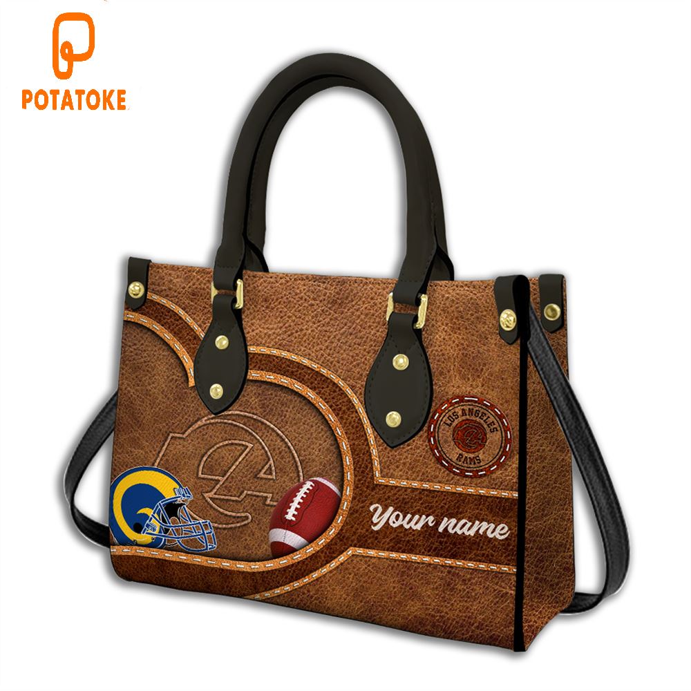 Los Angeles Rams Custom Name NFL Leather Bag