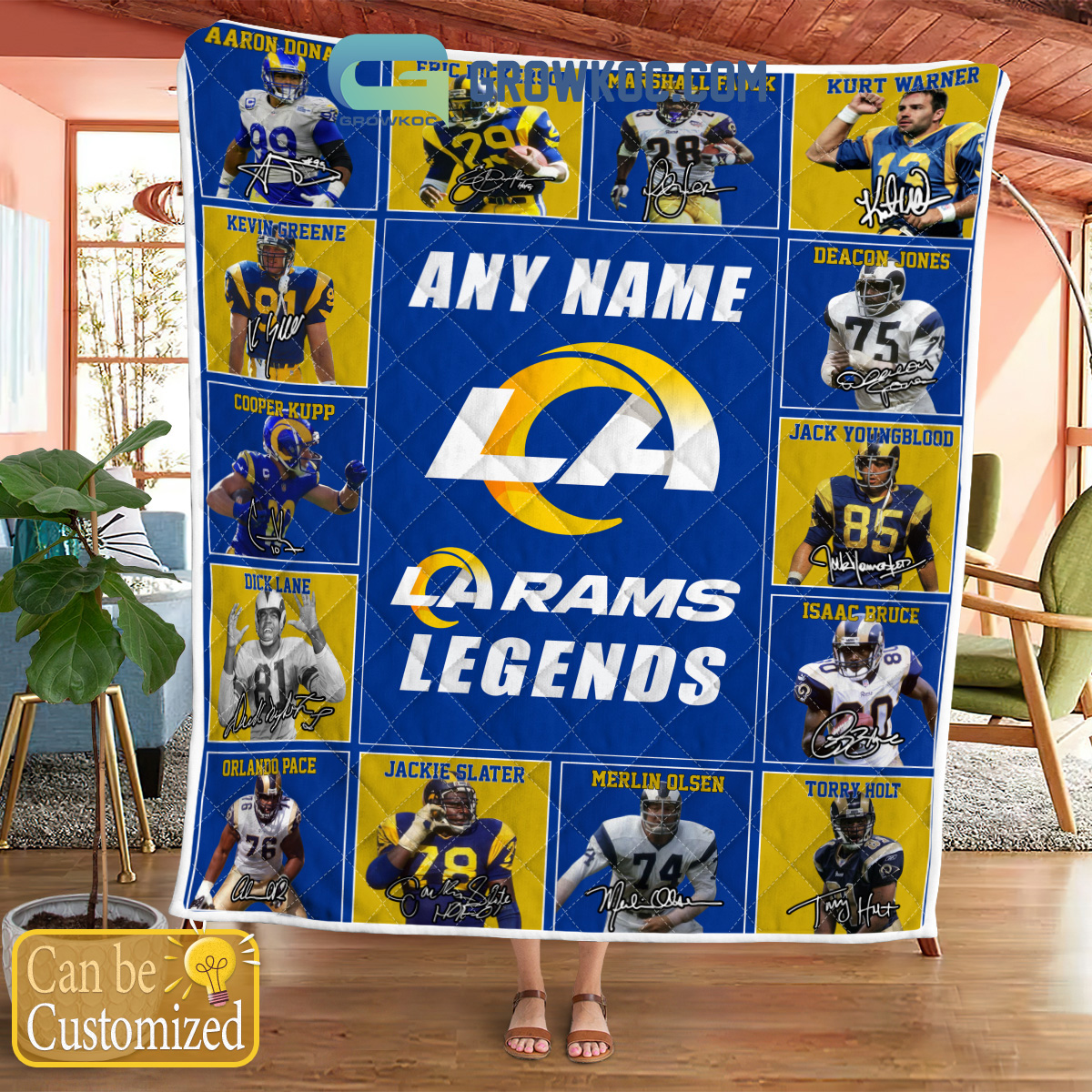 Los Angeles Rams NFL Legends In History Personalized Fleece Blanket Quilt2B1 RAhU7