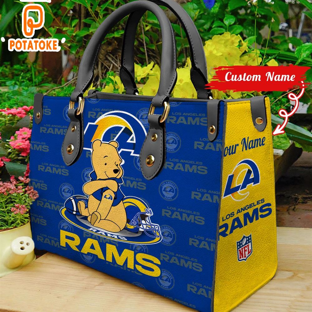 Los Angeles Rams Pooh Bear Women Leather Hand Bag