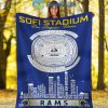 Los Angeles Rams SoFi Stadium Fleece Blanket Quilt2B1 UajRQ