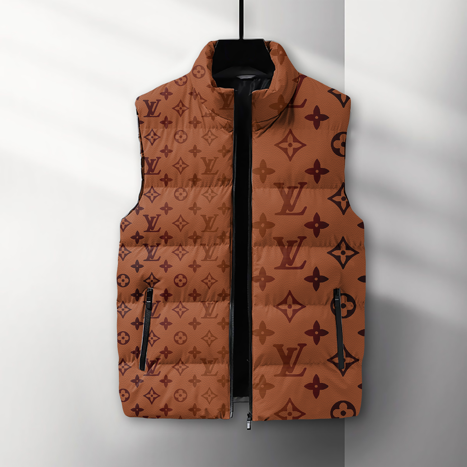 Louis Vuitton Brown Luxury Sleeveless Down Jacket