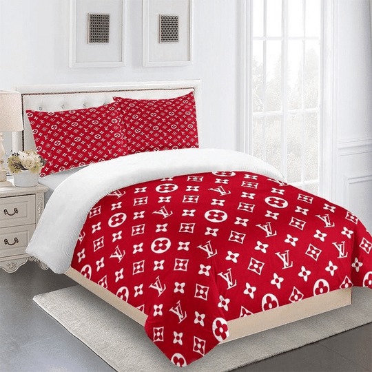 Louis Vuitton red cover bedding set 1