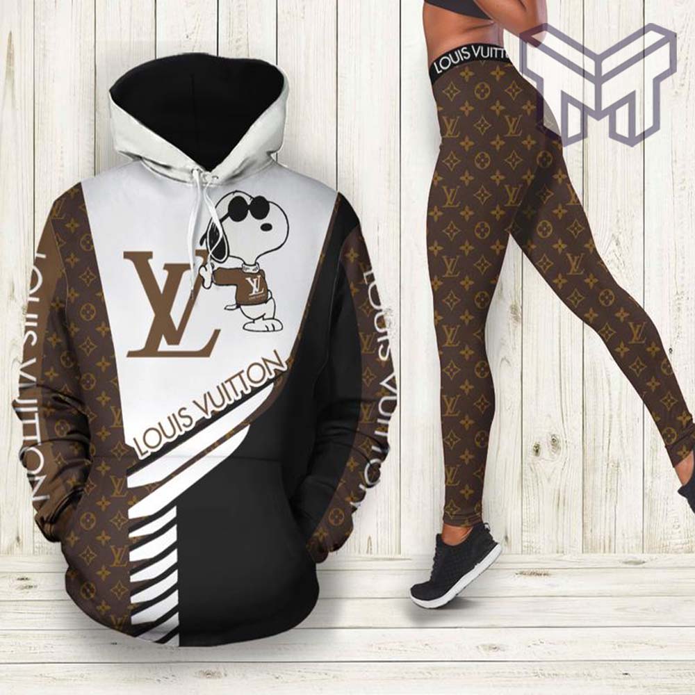 Louis vuitton snoopy hoodie leggings luxury brand lv clothing clothes outfit disney gift hot 2023