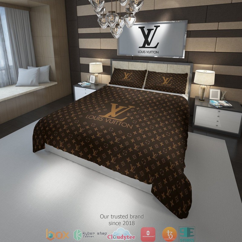 Louis Vuitton LV Brown Duvet cover bedding set