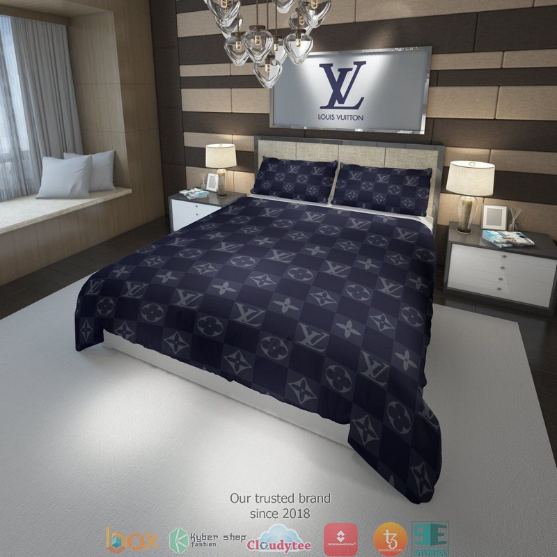 Louis Vuitton LV Navy Duvet cover bedding set