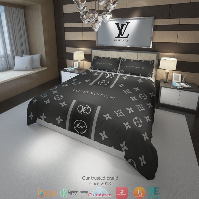 Louis Vuitton Sport Grey Quilt Bedding Set