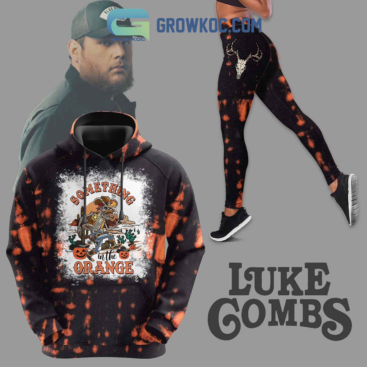 Luke Combs Something In The Orange Halloween Hoodie Leggings Set2B1 7iyAE