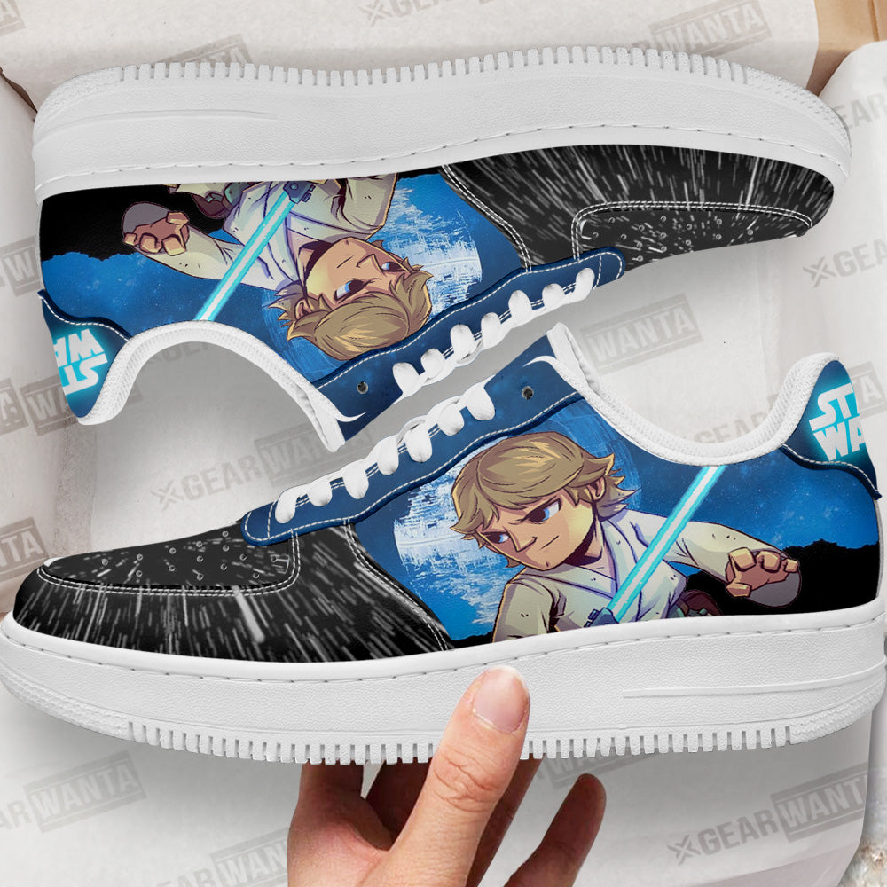 Luke Skywalker Air Sneakers Custom Star Wars Shoes 1 GearWanta