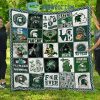 MICHIGAN STATE SPARTANS NCAA Collection Design Fleece Blanket Quilt2B1 LxYVW