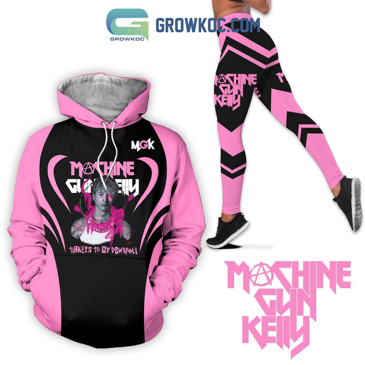 Machine Gun Kelly Tickets To My Down Fall Hoodie Leggings Set