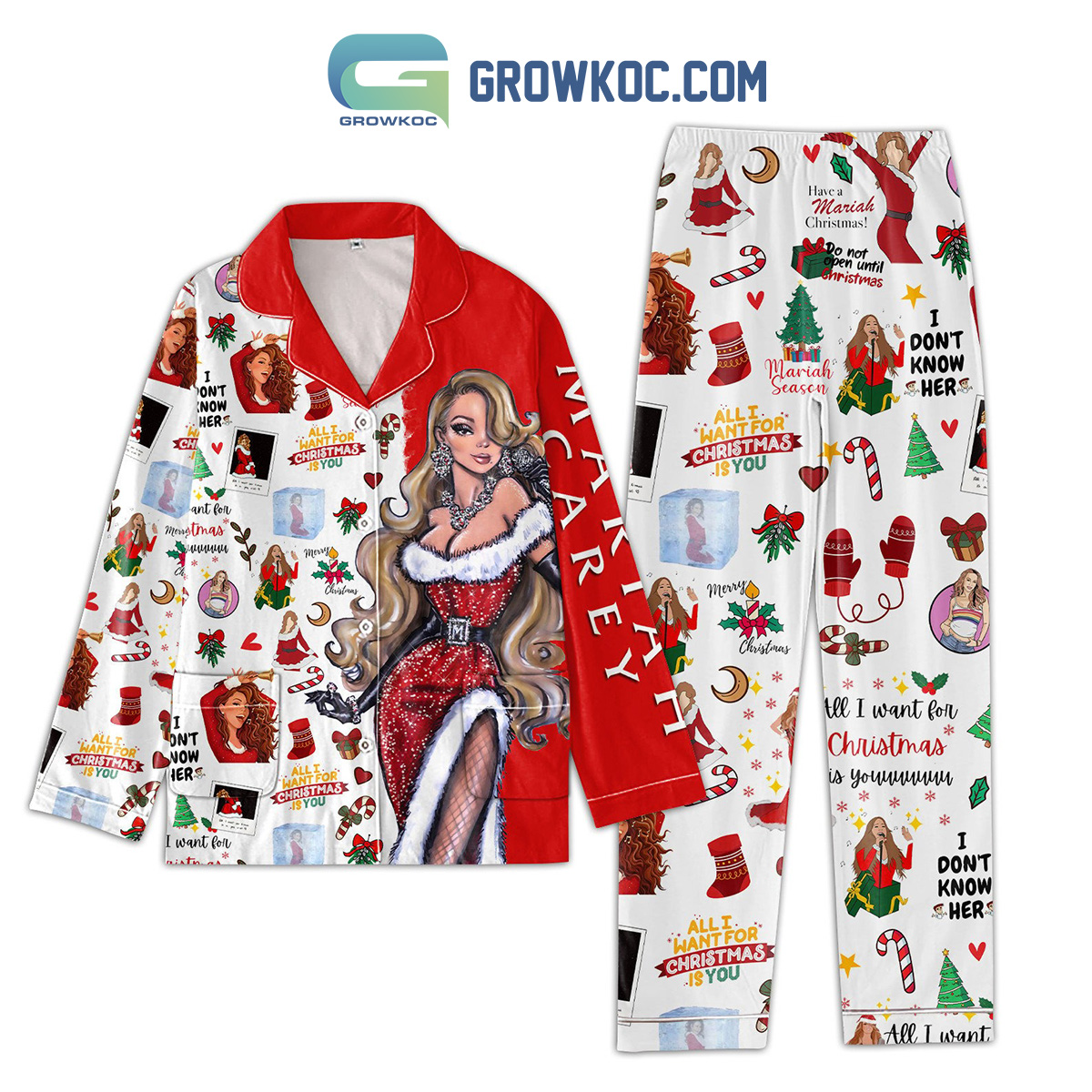 Mariah Carey All I Want For Christmas Is You Pajamas Set2B1 7mnVk