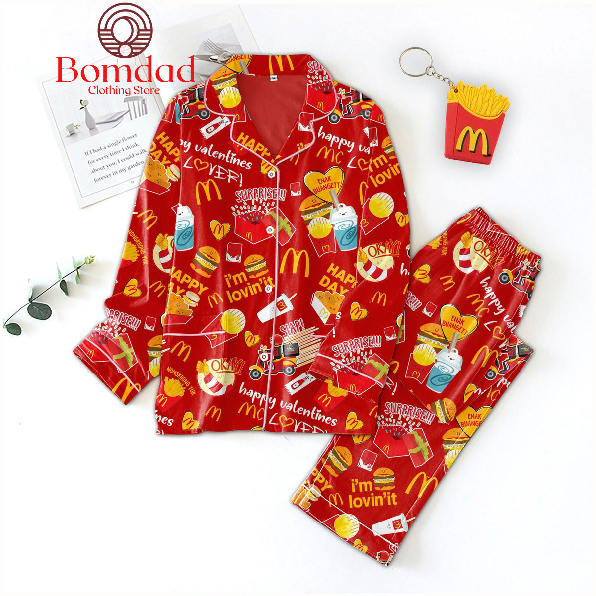 McDonalds Happy Valentines Pajamas Set Bomdad 765cf2 0