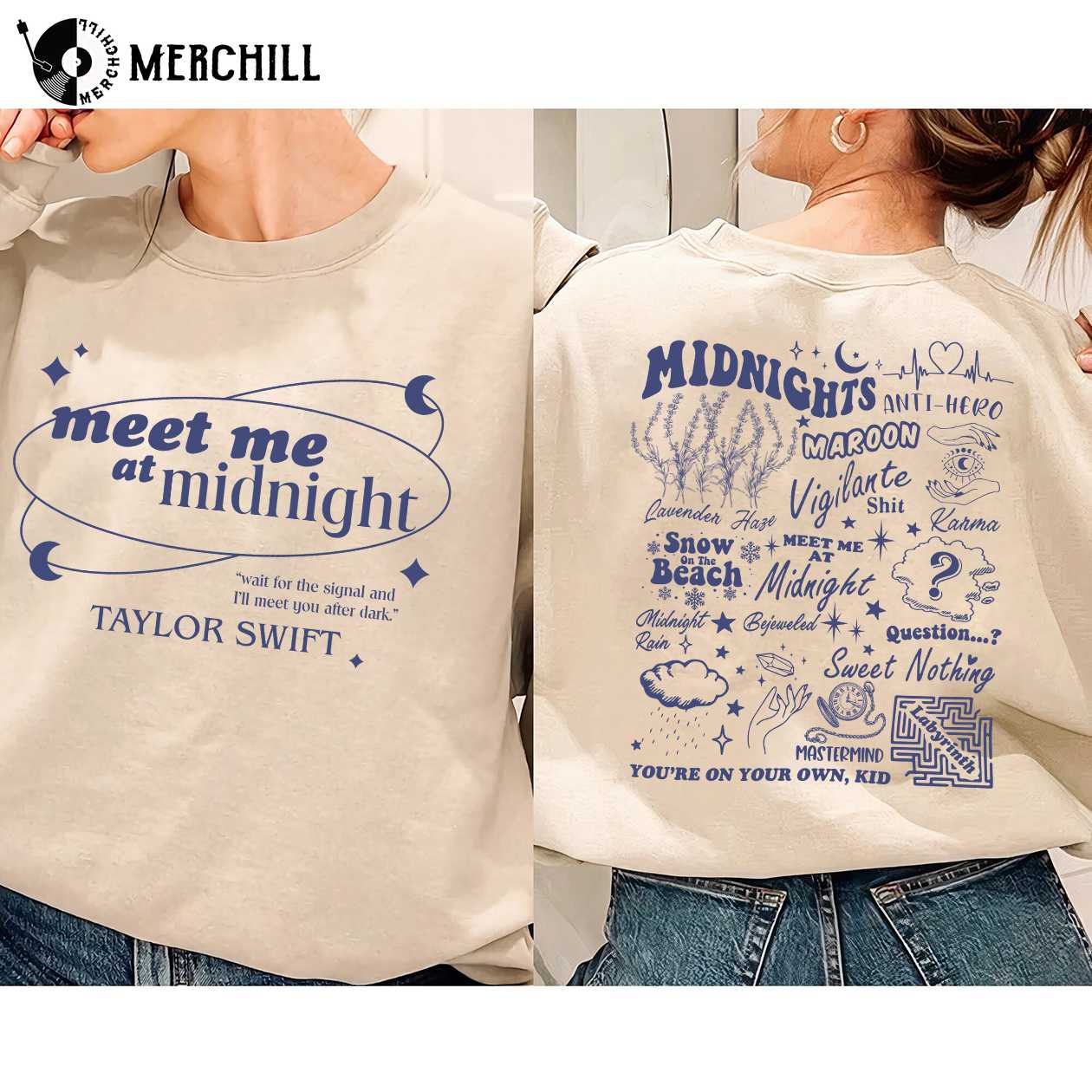 Meet me at Midnight Taylor Swift Album Sweatshirt Swiftie Shirt 4