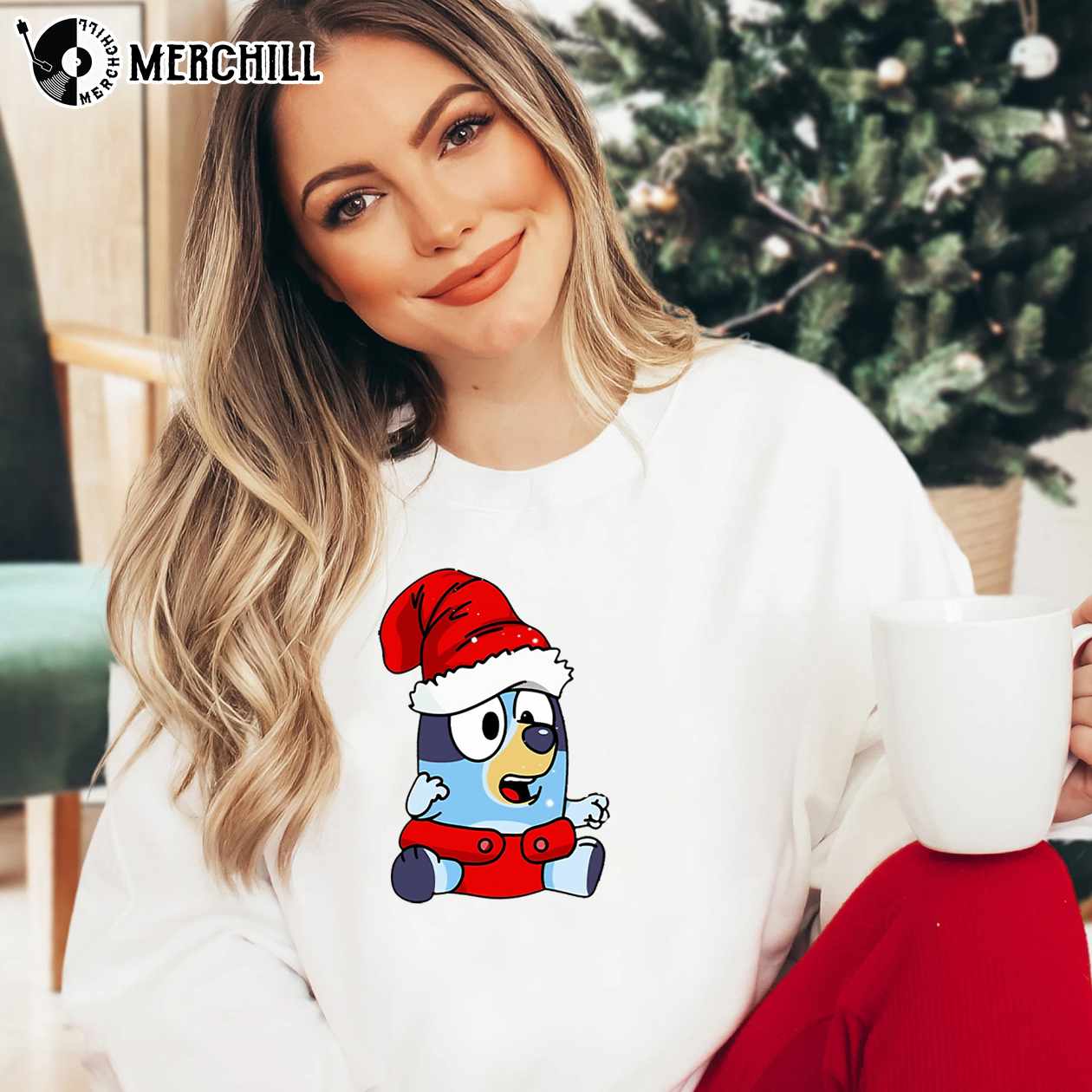 Merry Christmas Bluey Sweatshirt Women Bluey Shirt 5