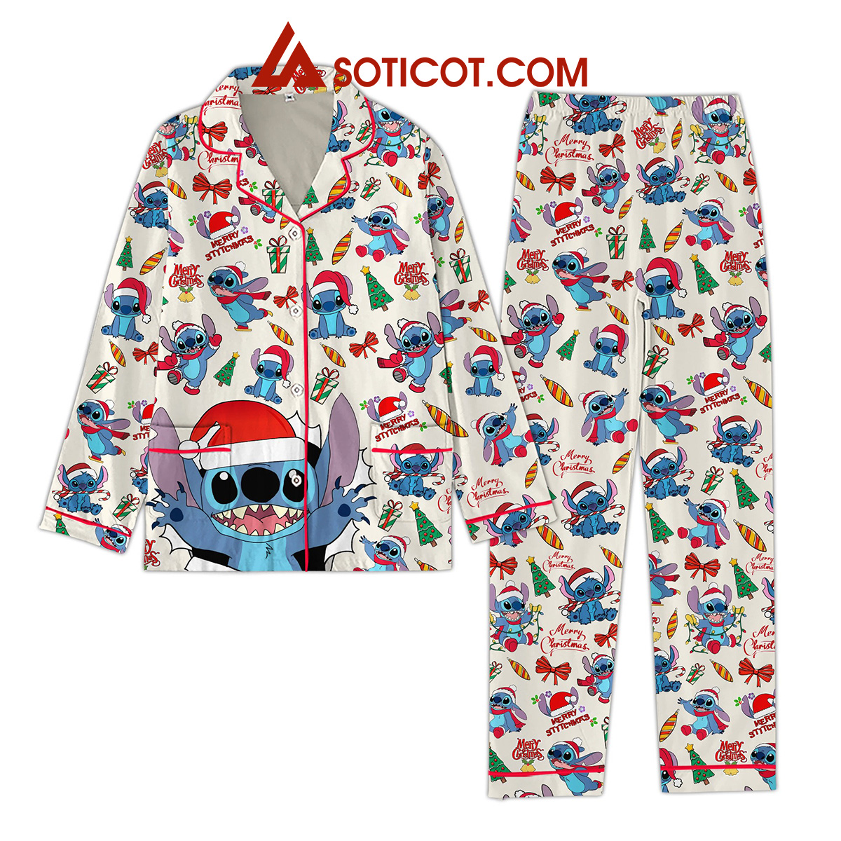 Merry Stitchmas Pajamas Set2B1 vrcXB