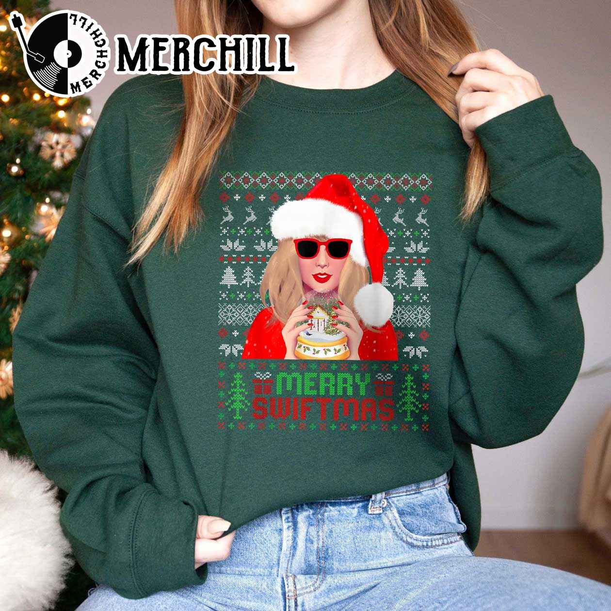 Merry Swiftmas Eras Tour Sweatshirt Taylor Christmas Shirt