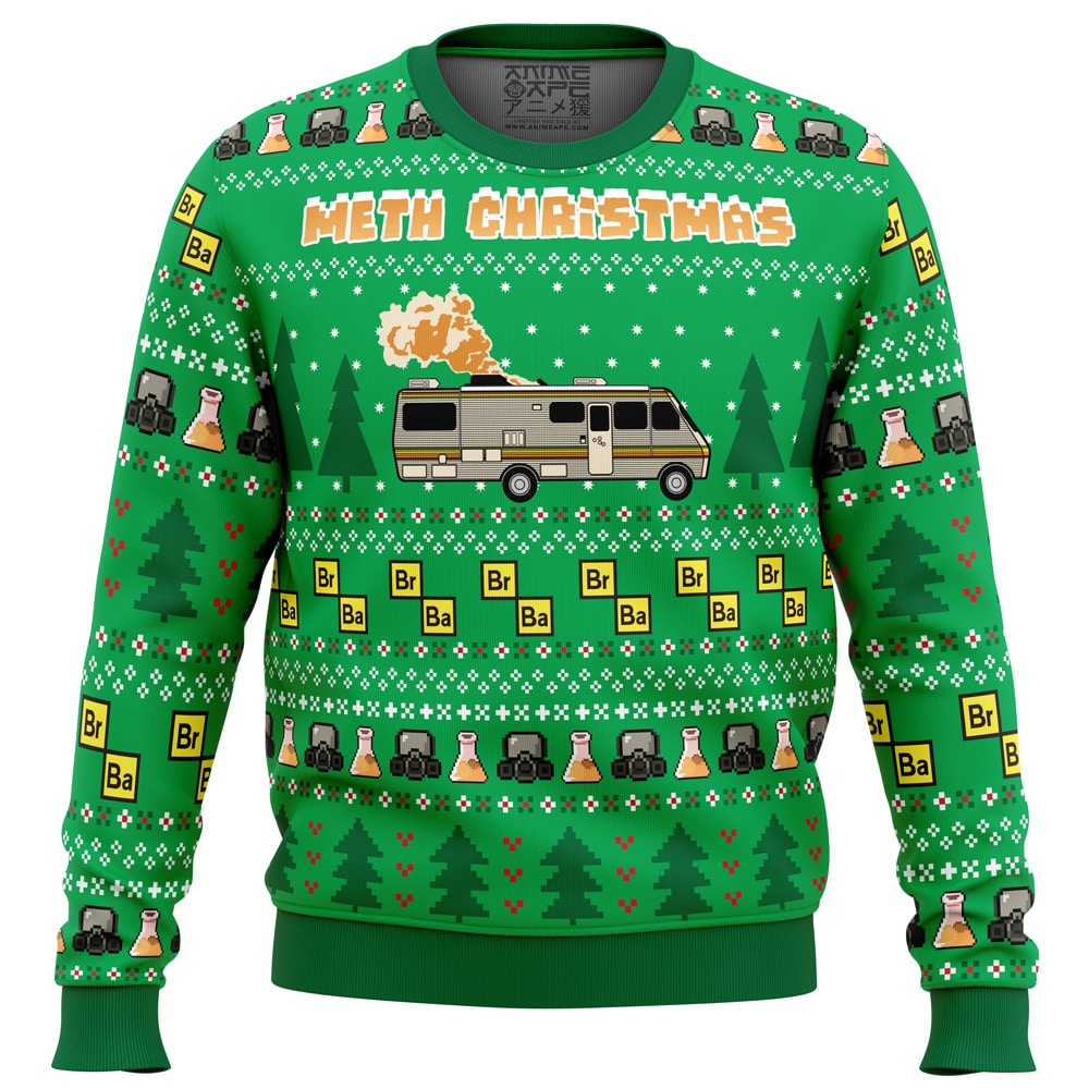 Meth Christmas BB PC Ugly Christmas Sweater front mockup