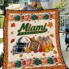 Miami Hurricanes NCAA Football Welcome Fall Pumpkin Halloween Fleece Blanket Quilt2B1 aOzZh