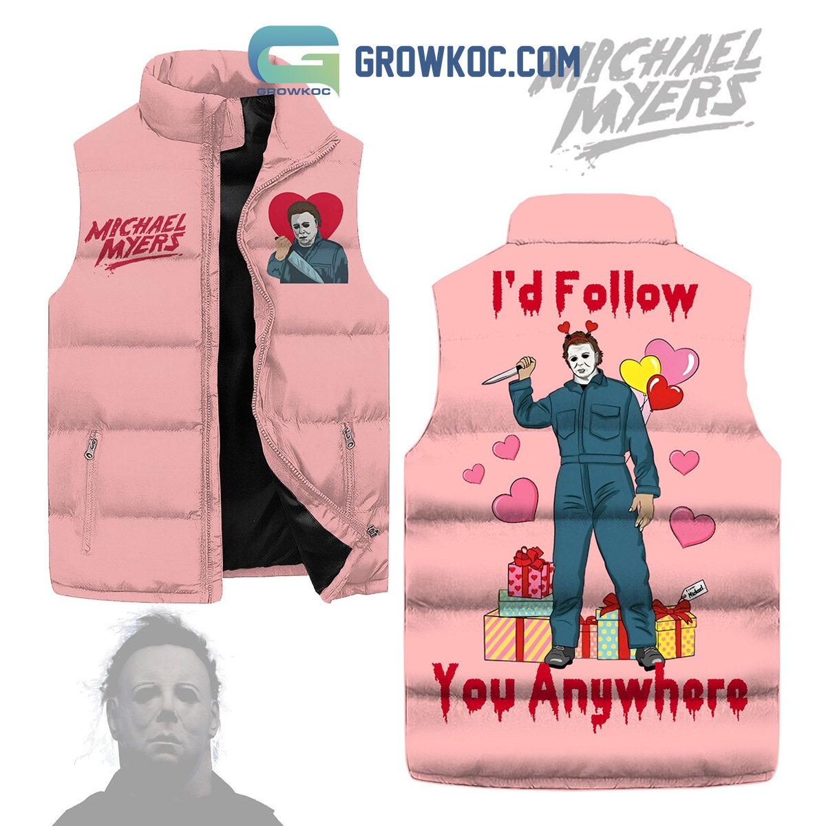 Michael Myers Valentine Sleeveless Puffer Jacket2B1 3I5ju