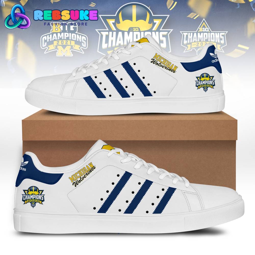 Michigan Wolverines 2024 Football Champions Stan Smith Shoes 1