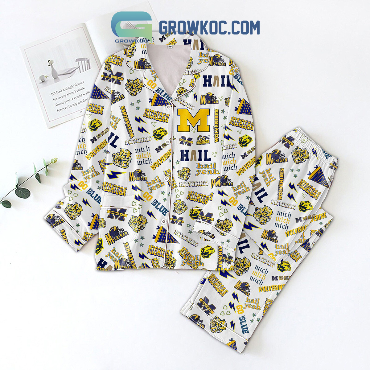 Michigan Wolverines Go Blue Pajamas Set2B1 0rKik